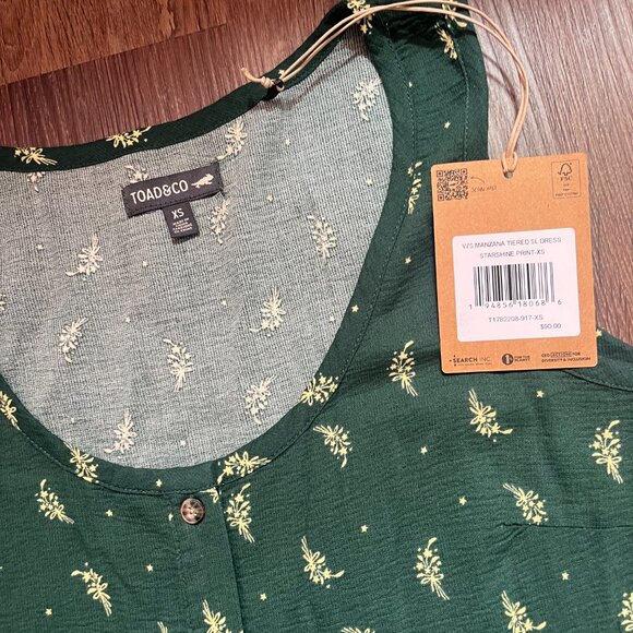 NWT Toad&Co W's Manzana Tiered Sleeveless Dress - Picture 4 of 9